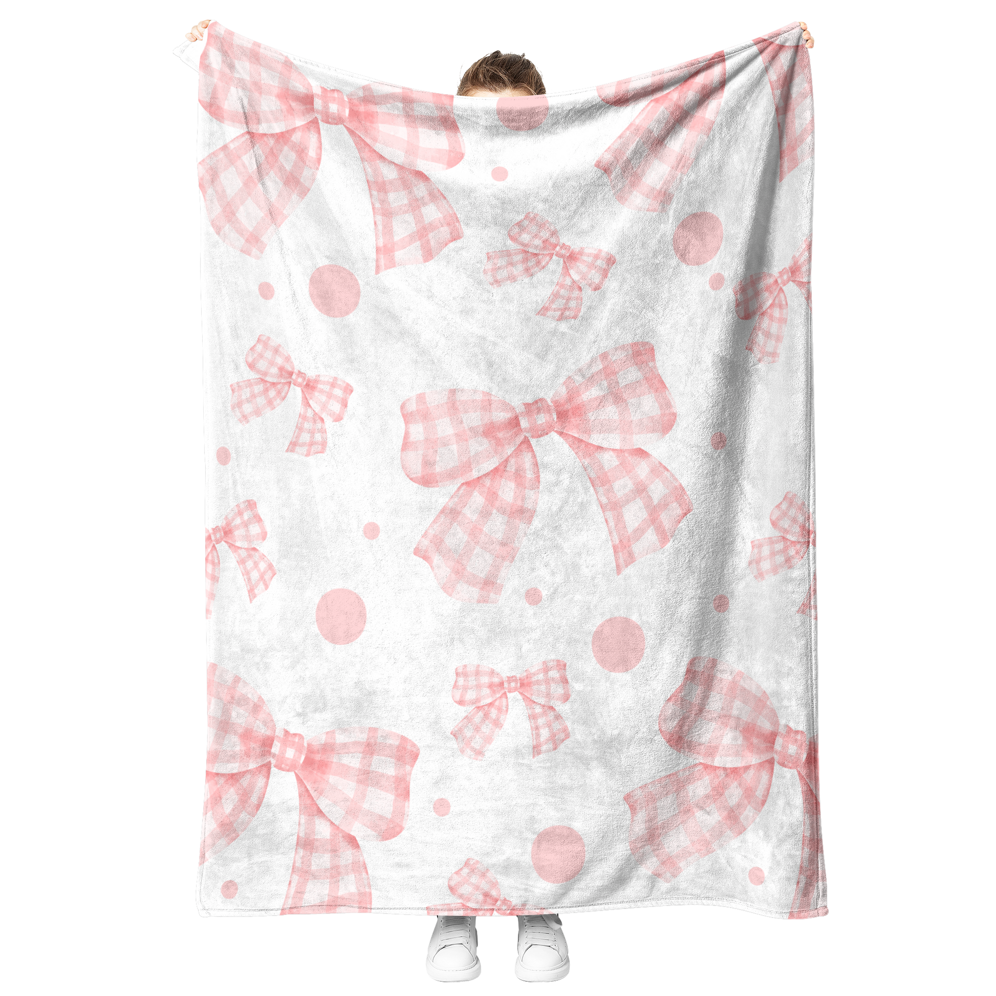 Gingham_Bows_Fleece_Blanket_V_Blanket_Model_Mockup.png