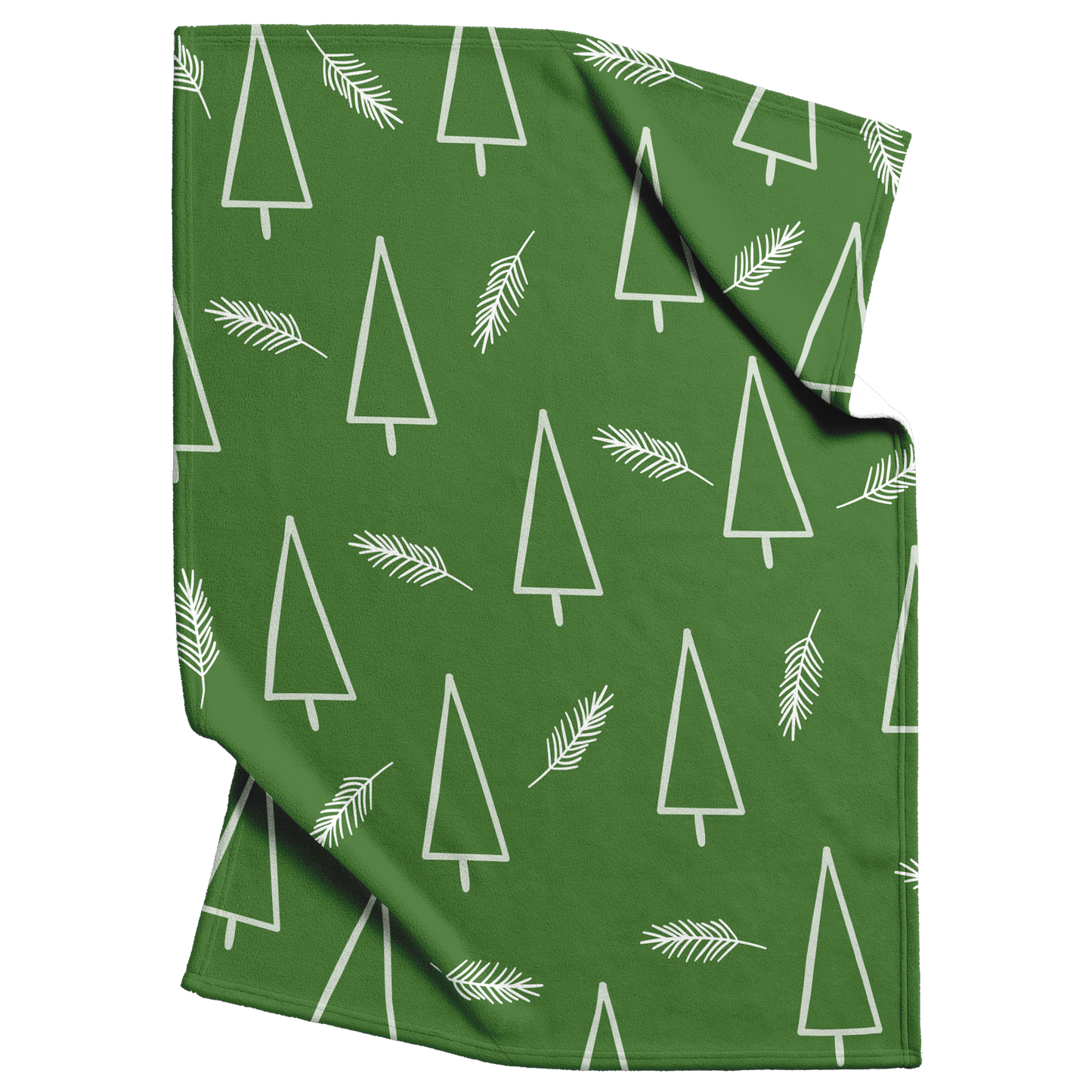 Green_Trees_Fleece_Blanket_V_Blanket_Top_Bottom_Folds_Mockup.png
