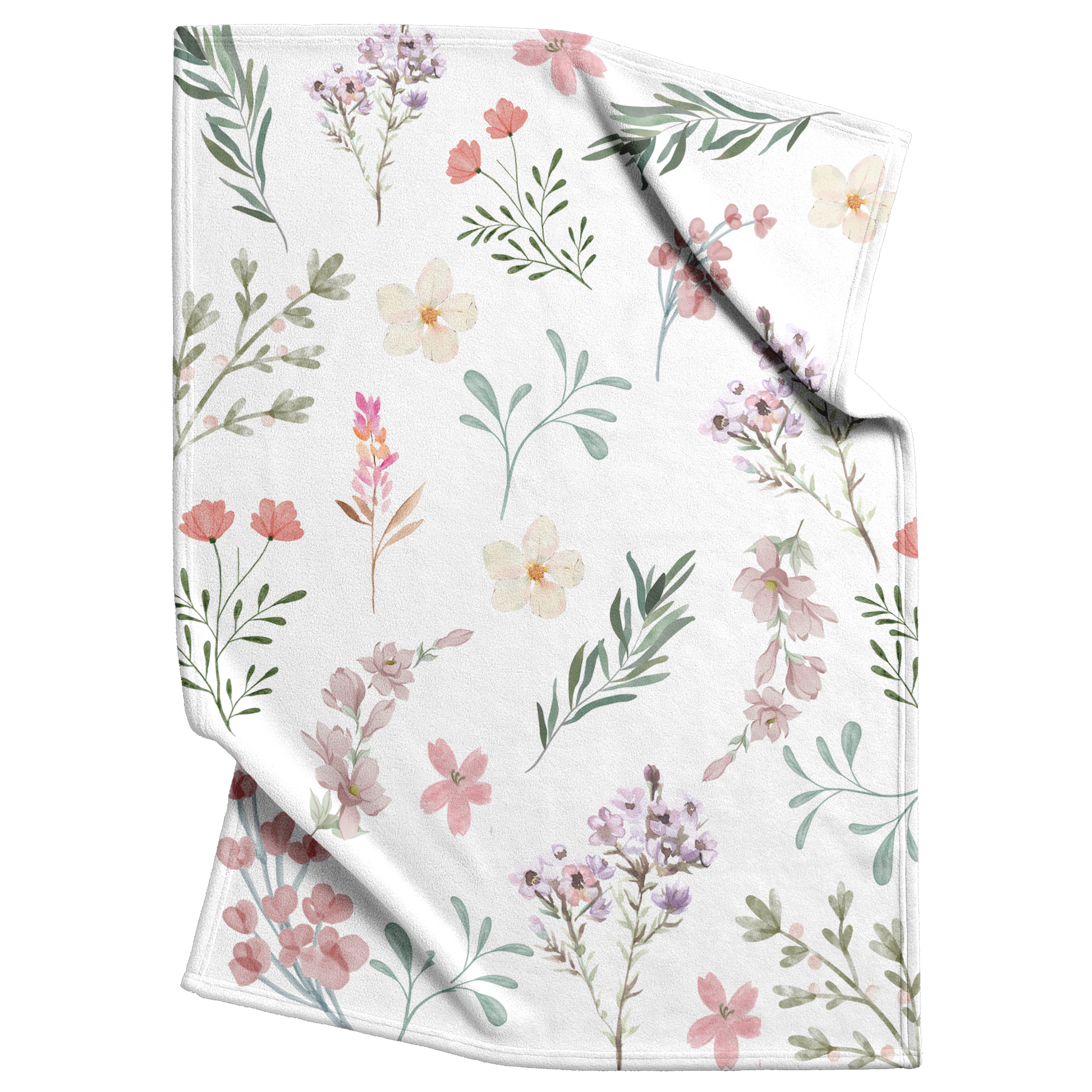 Whimsical_Flowers_Fleece_Blanket_V_Blanket_Top_Bottom_Folds_Mockup.png