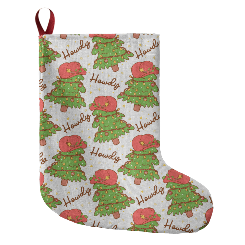 'Howdy Christmas Tree'- Stocking