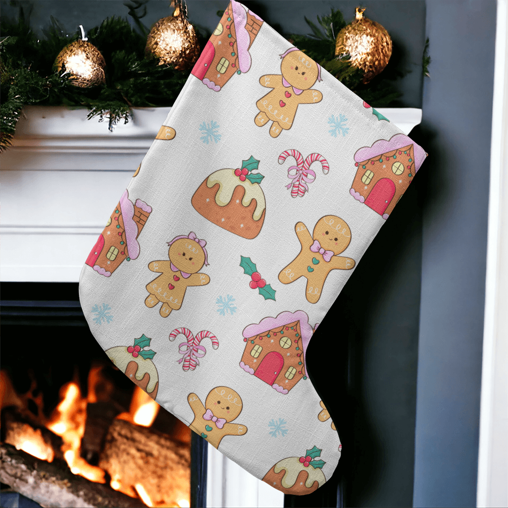 'Gingerbread Village' Christmas Stocking