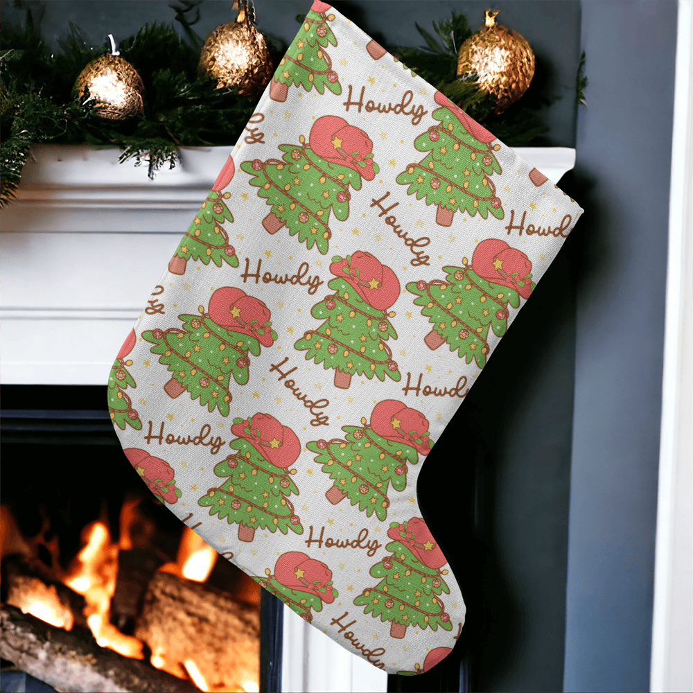 'Howdy Christmas Tree'- Stocking