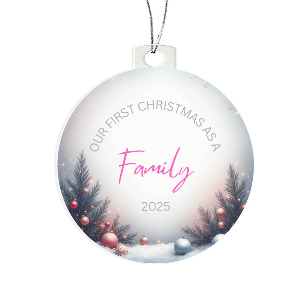 'First Christmas as a family' Ornament