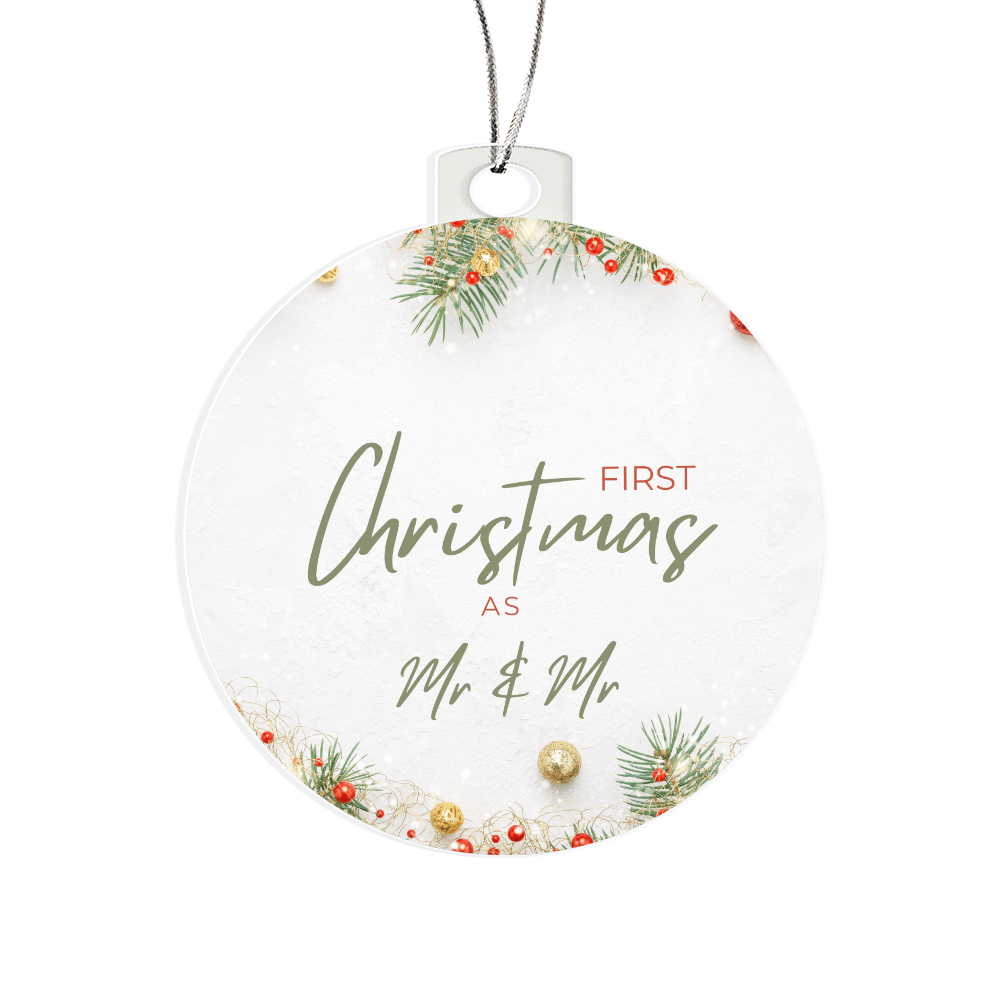 First Christmas Married (Mr & Mr)- Festive Ornament