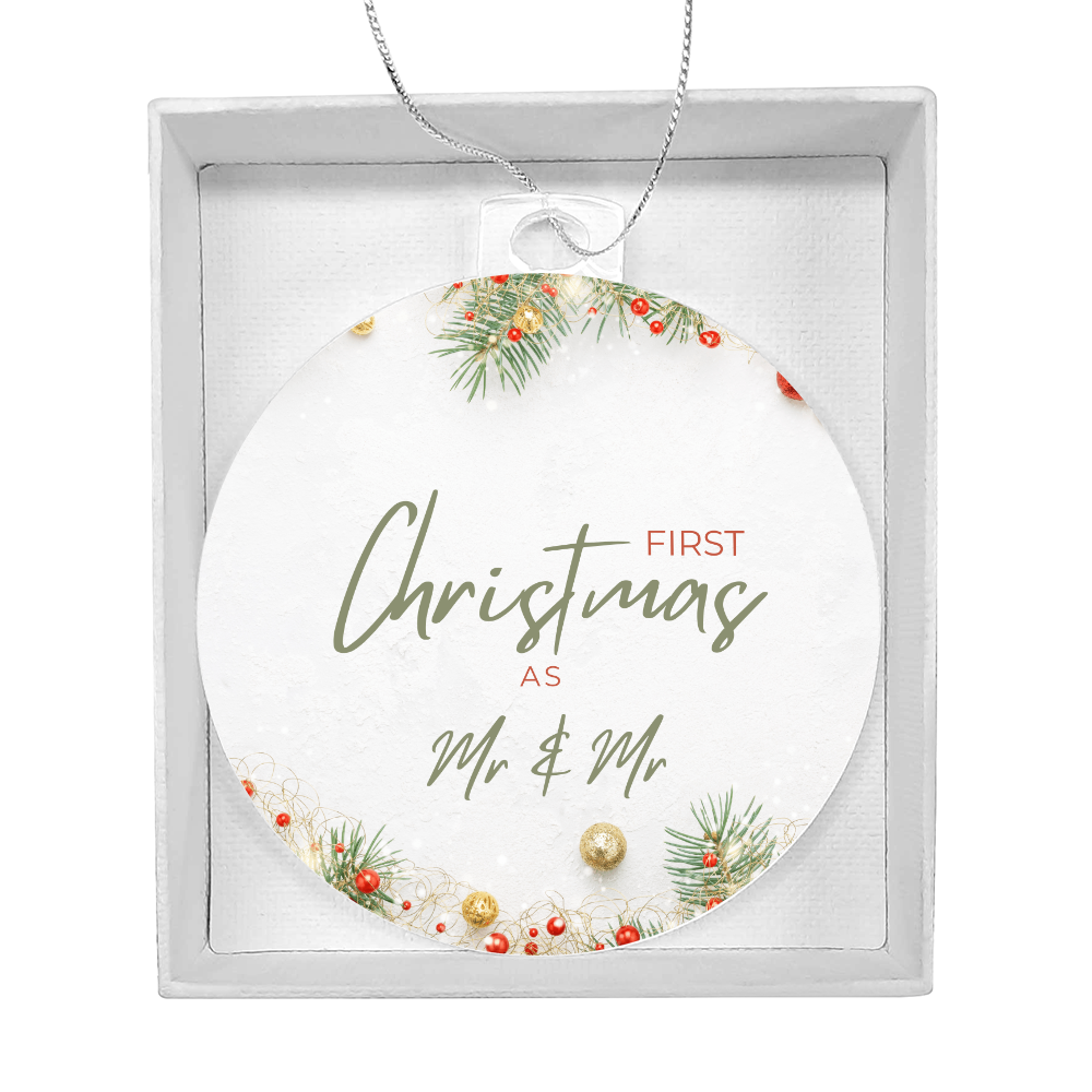 First Christmas Married (Mr & Mr)- Festive Ornament