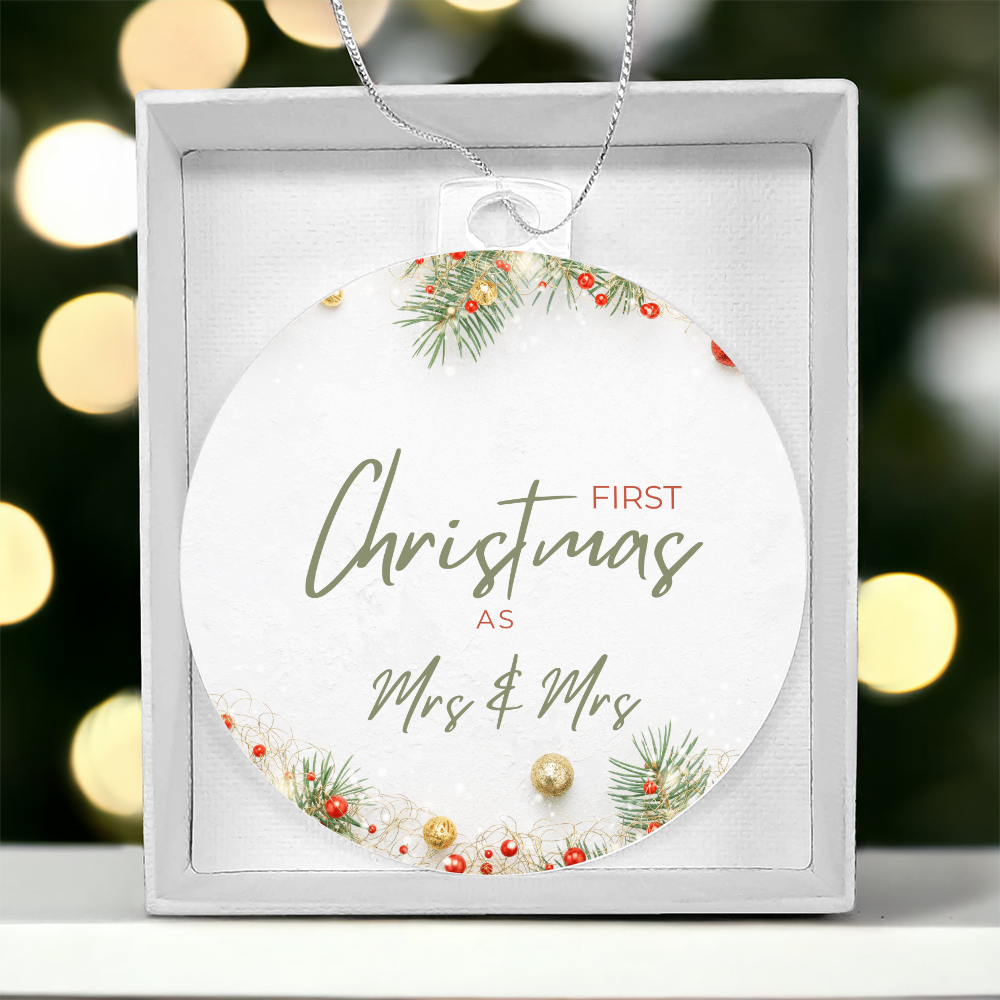 First Christmas Married (Mrs & Mrs)- Festive Ornament