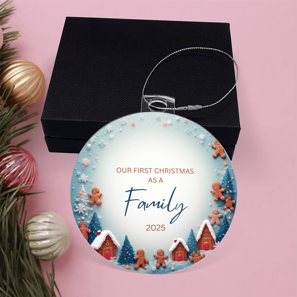 First Christmas as a family - gingerbread Ornament