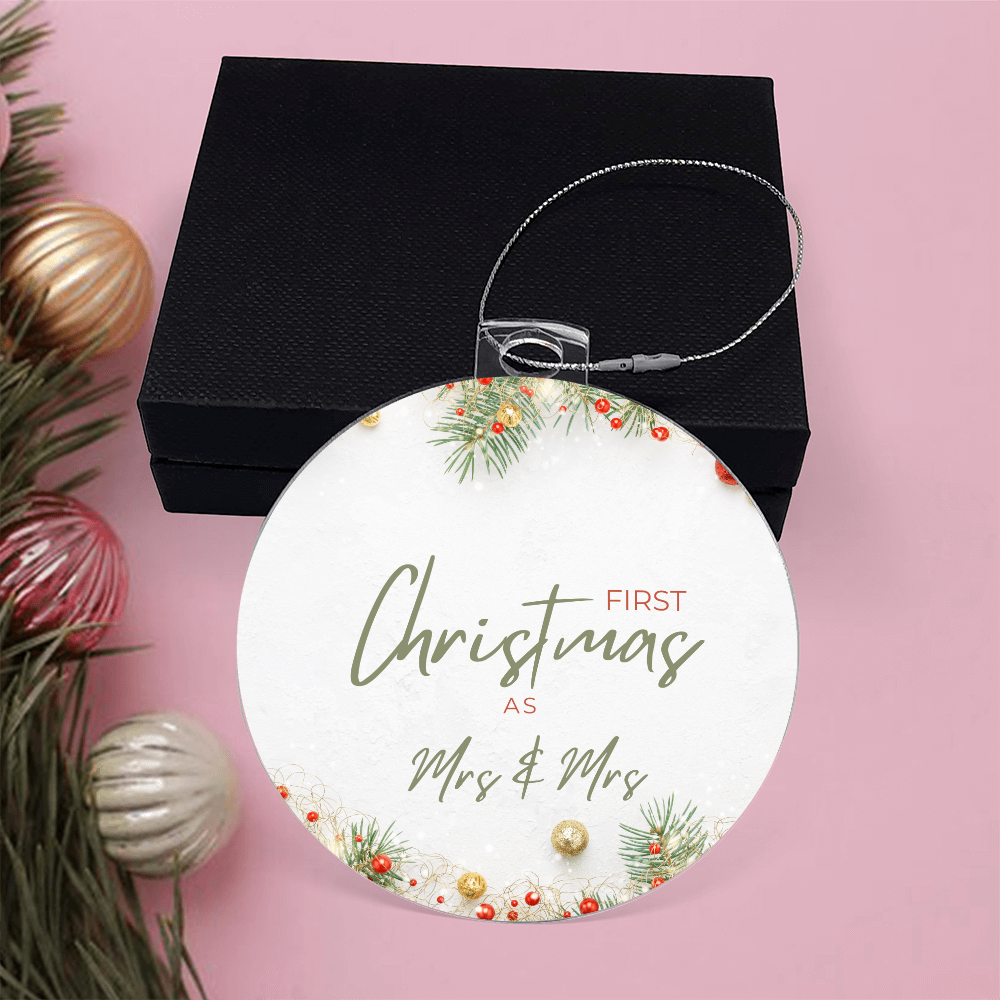 First Christmas Married (Mrs & Mrs)- Festive Ornament